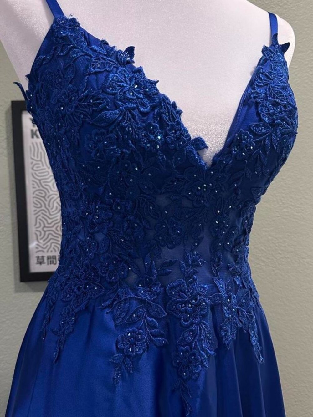 Blue Lace Formal Dress